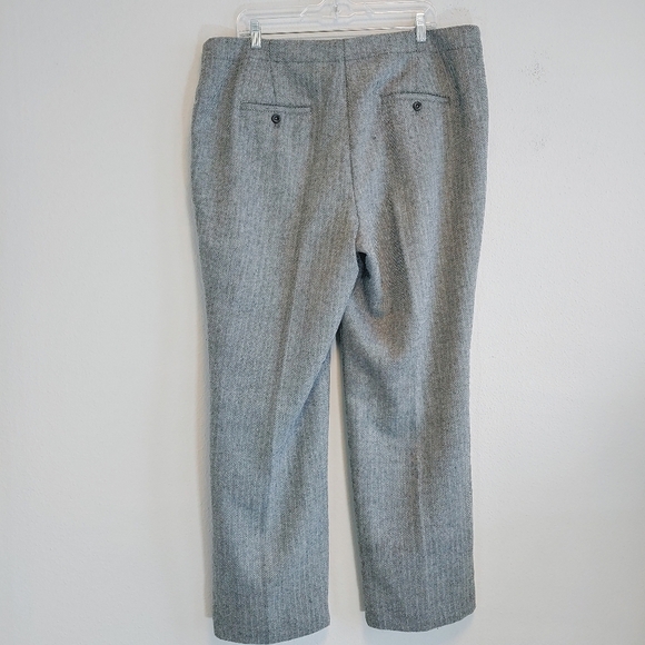 Talbots Wool Blend Herringbone Pants Size 18W Work Wear Career Classic - Picture 5 of 7